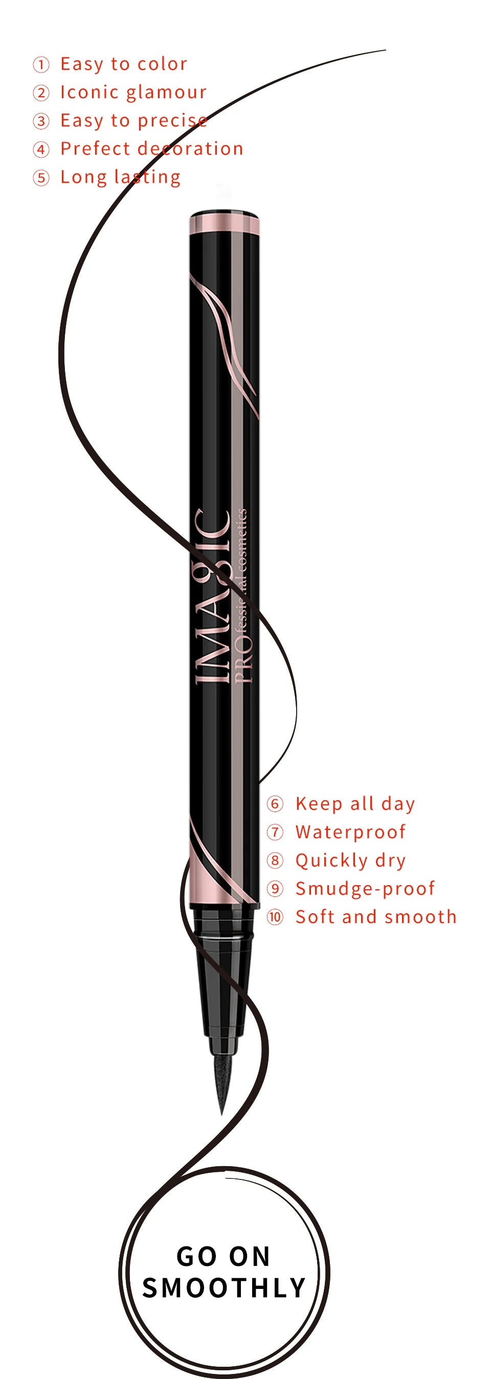 Delineador de Ojos Impermeable Mate | Eyeliner Larga Duración