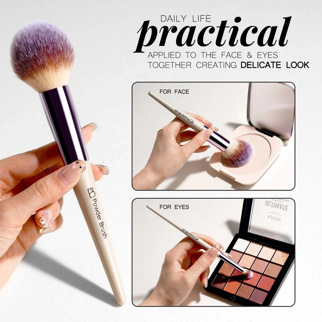 Set de Brochas de Maquillaje 18 Piezas | Veganas y Doradas