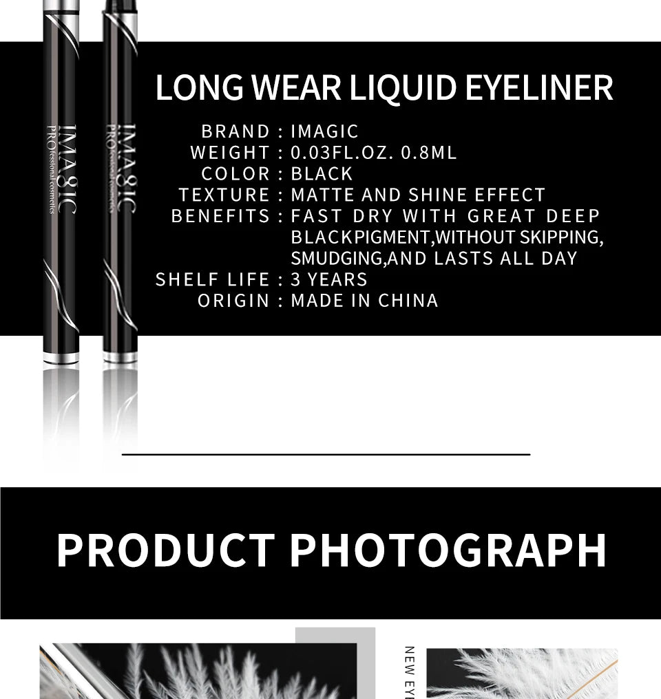 Delineador de Ojos Impermeable Mate | Eyeliner Larga Duración
