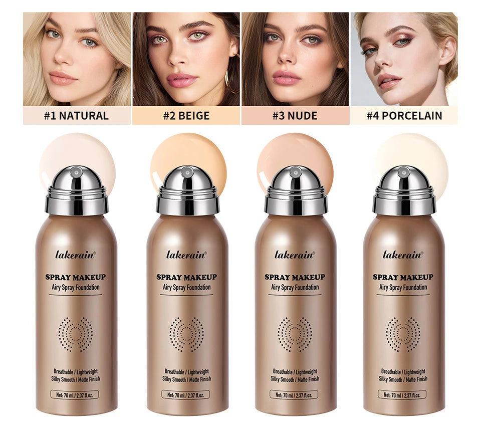 Base de Maquillaje en Spray Airbrush 70ml | Cobertura Mate Larga Duración