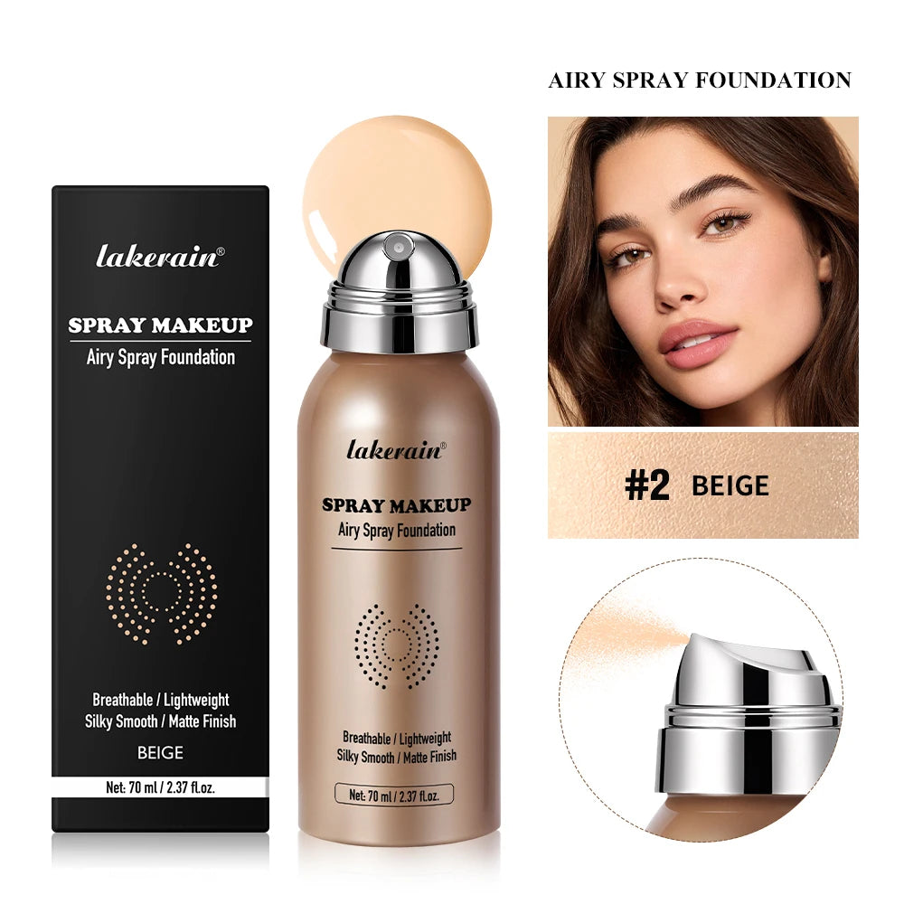 Base de Maquillaje en Spray Airbrush 70ml | Cobertura Mate Larga Duración