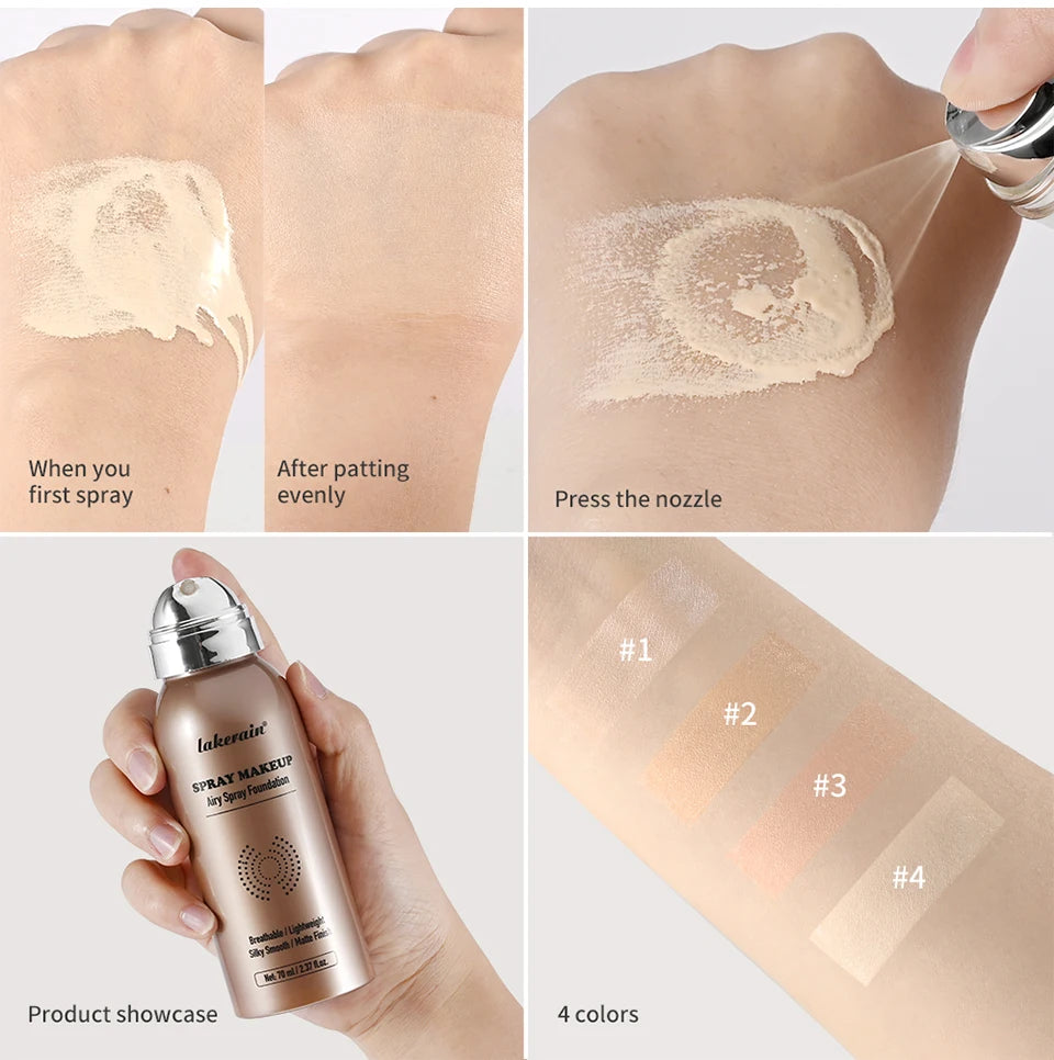 Base de Maquillaje en Spray Airbrush 70ml | Cobertura Mate Larga Duración