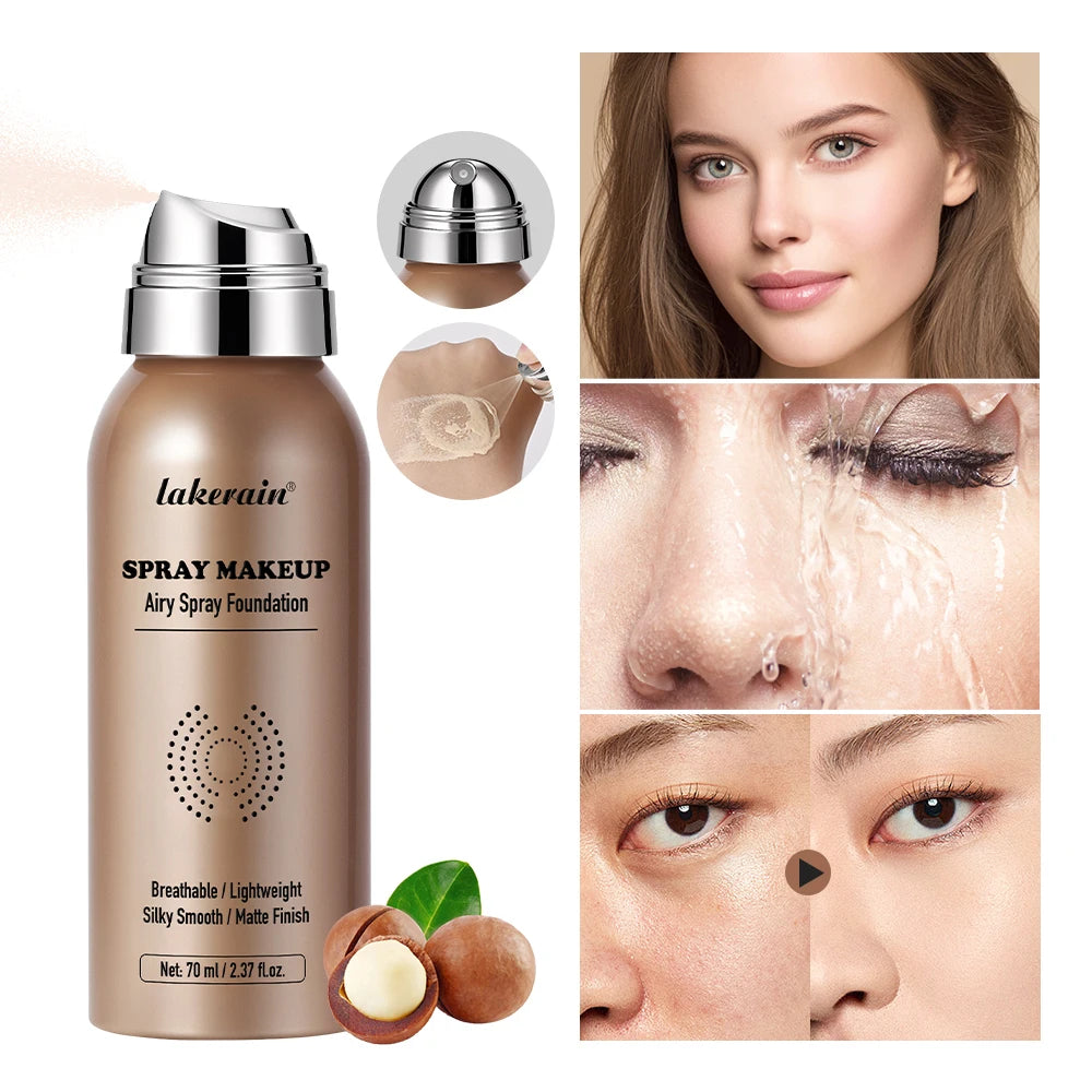 Base de Maquillaje en Spray Airbrush 70ml | Cobertura Mate Larga Duración