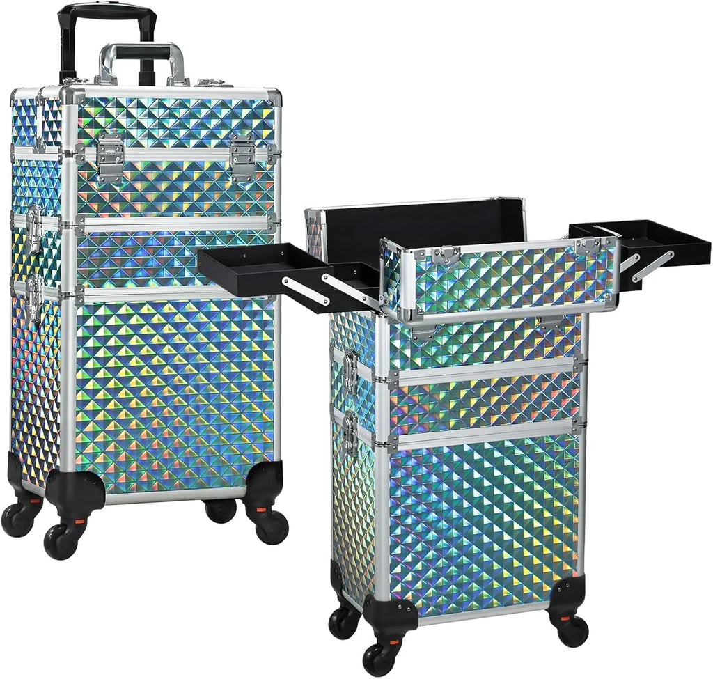 Maletín Trolley Maquillaje Profesional con Ruedas | 3 en 1