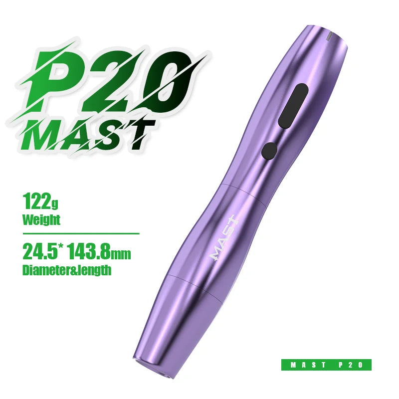 Mast P20 Bolígrafo PMU Inalámbrico | Micropigmentación Ligera 122g