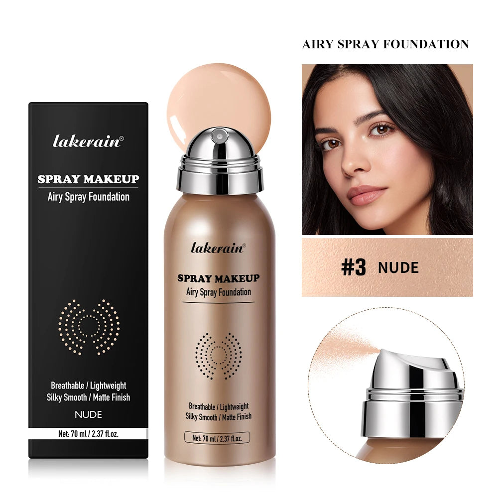 Base de Maquillaje en Spray Airbrush 70ml | Cobertura Mate Larga Duración