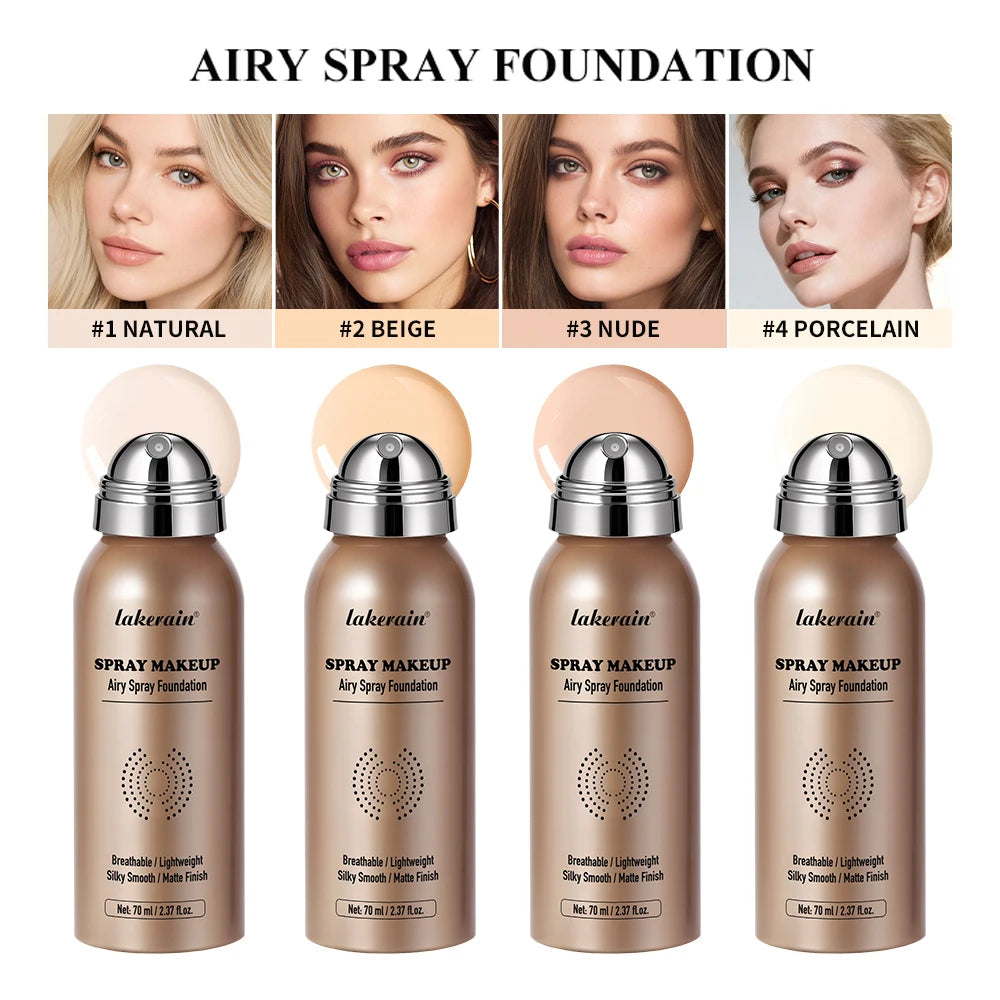 Base de Maquillaje en Spray Airbrush 70ml | Cobertura Mate Larga Duración