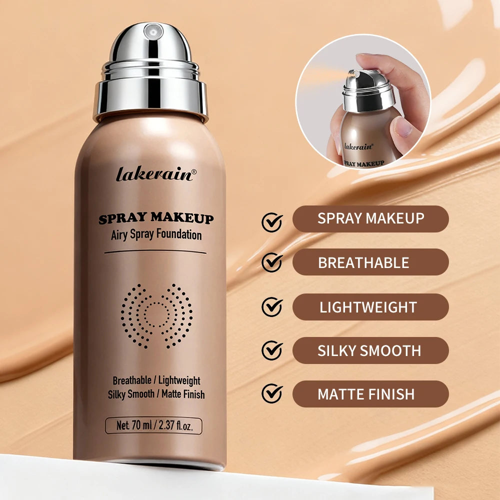 Base de Maquillaje en Spray Airbrush 70ml | Cobertura Mate Larga Duración