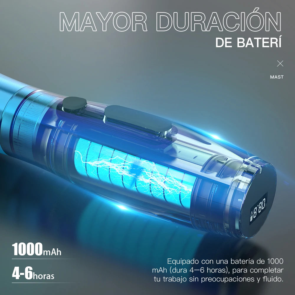 Mast P20 Bolígrafo PMU Inalámbrico | Micropigmentación Ligera 122g