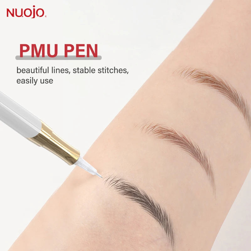 Pluma Microblading Semipermanente | Máquina PMU + 30 Agujas