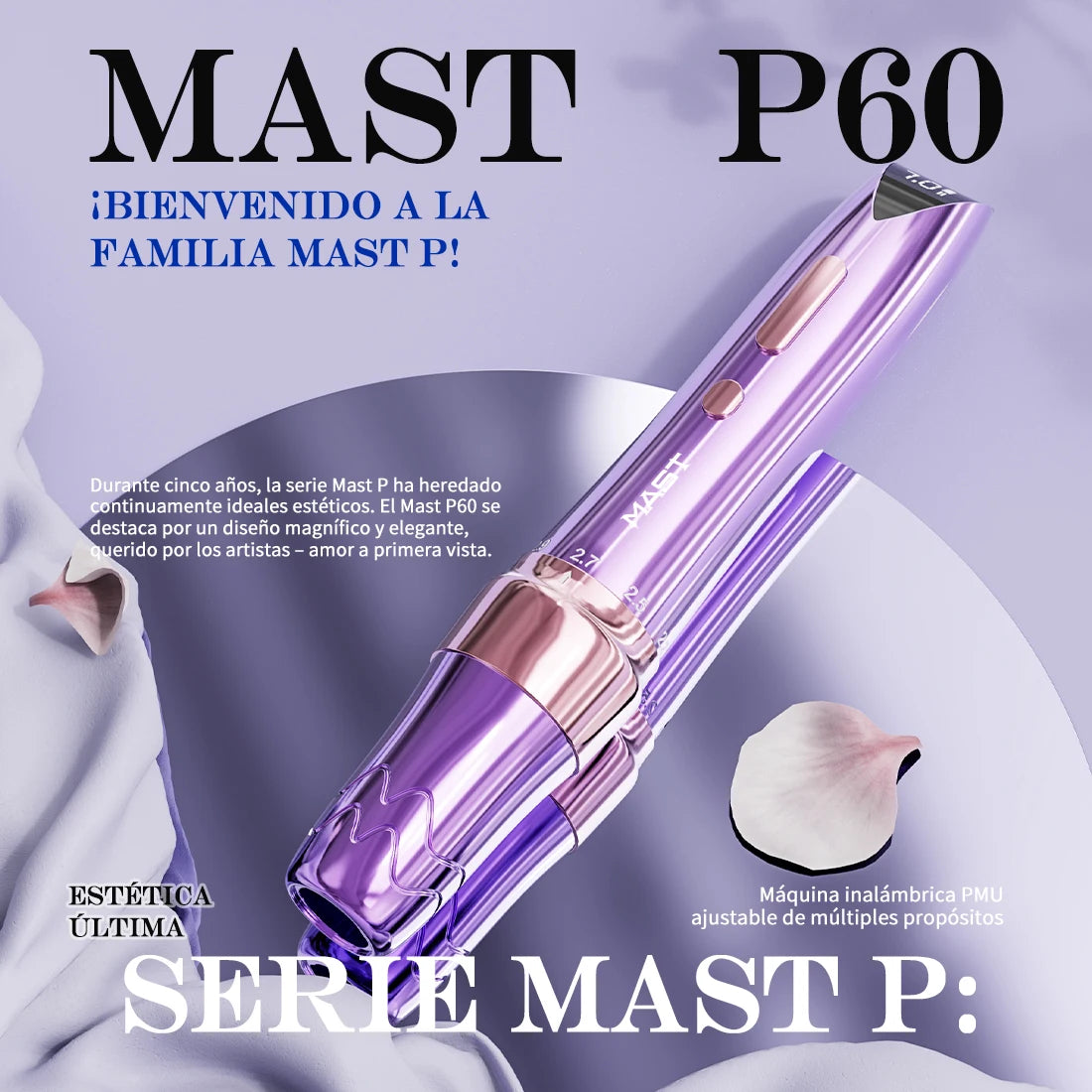 Mast P60 Kit PMU Inalámbrico | Máquina Maquillaje Permanente Profesional