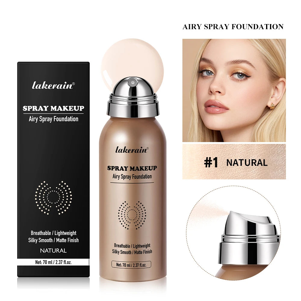 Base de Maquillaje en Spray Airbrush 70ml | Cobertura Mate Larga Duración