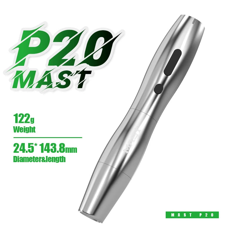 Mast P20 Bolígrafo PMU Inalámbrico | Micropigmentación Ligera 122g